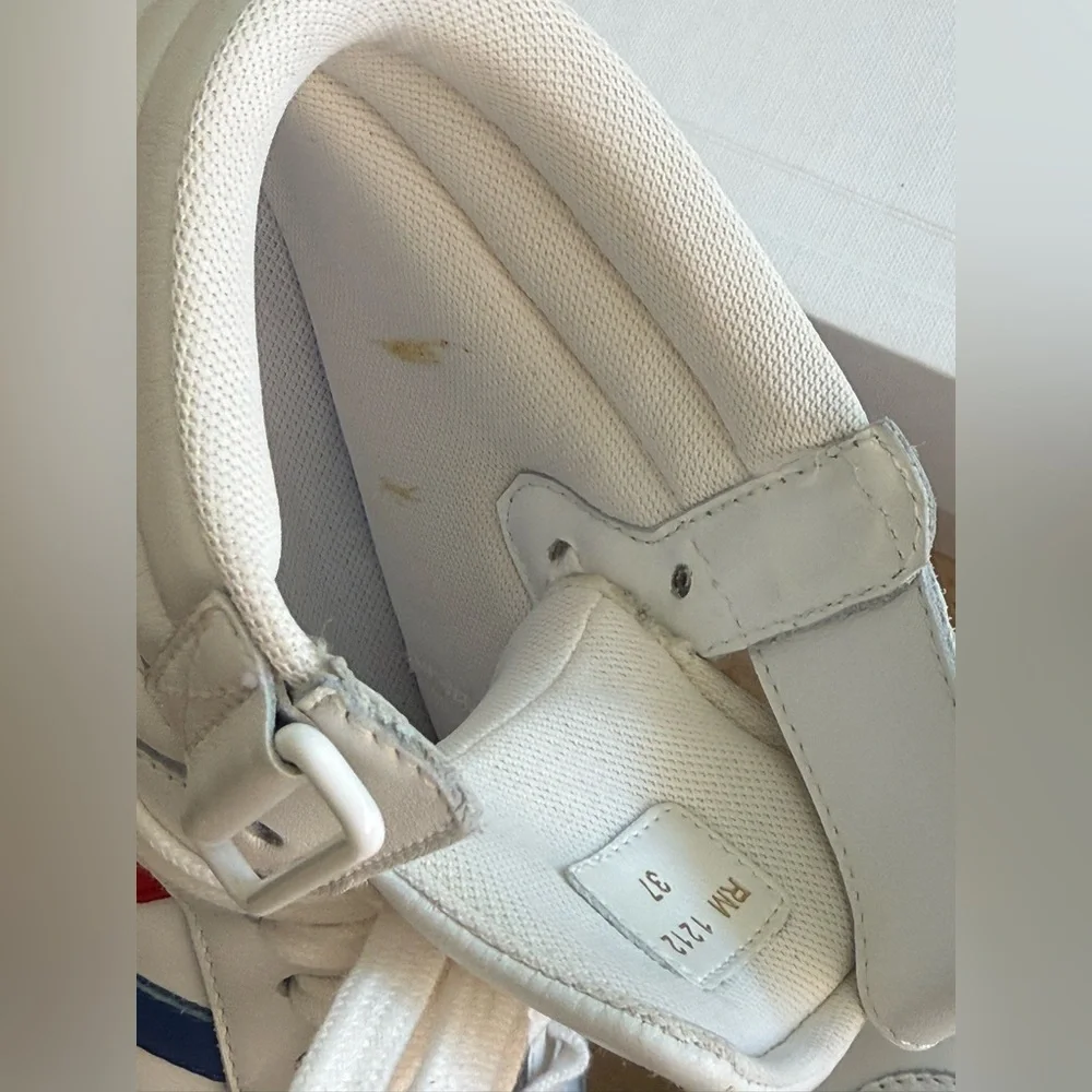 New Celine Mid Lace-up White Calf Skin Sneakers Size:37